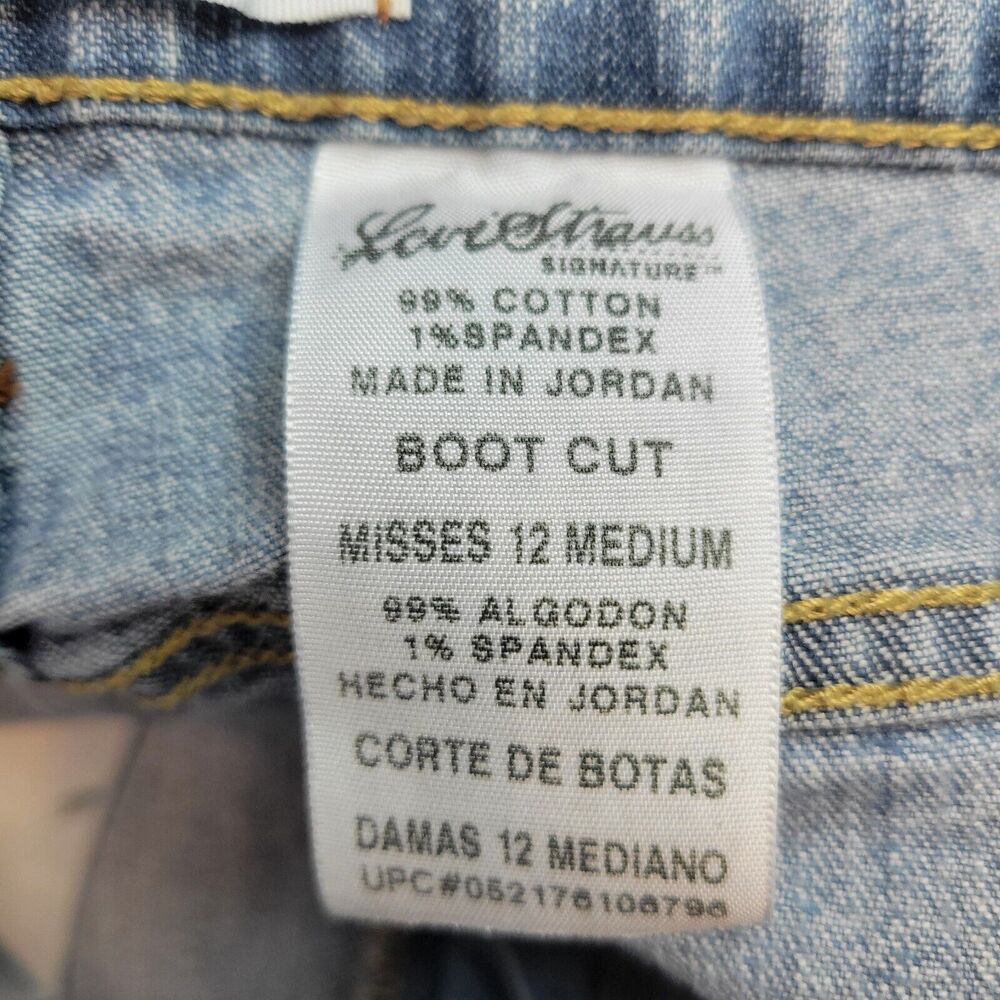 Levis‎ Signature Womens Jeans Size 12 Medium Stretch Boot Cut 34x31 - Picture 7 of 8